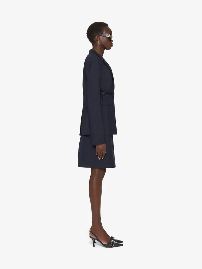 Women Skirts Givenchy Voyou Skirt In Wool And Mohair Night Blue