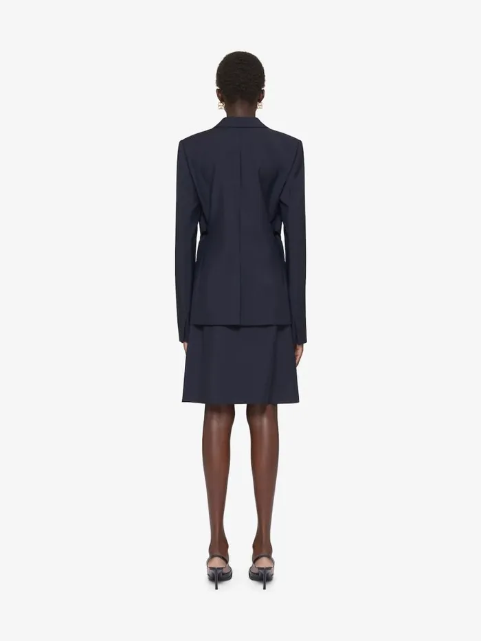 Women Skirts Givenchy Voyou Skirt In Wool And Mohair Night Blue