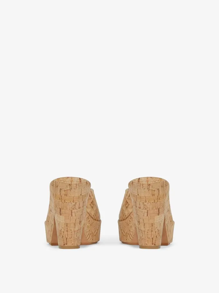 Women Slides and Sandals Givenchy 4G Doll Mules In Cork Natural Women Slides and Sandals Givenchy 4G Doll Mules In Cork Natural