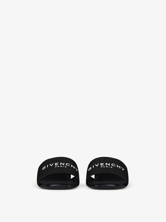 Women Slides and Sandals Givenchy 4G Mules In Canvas Black