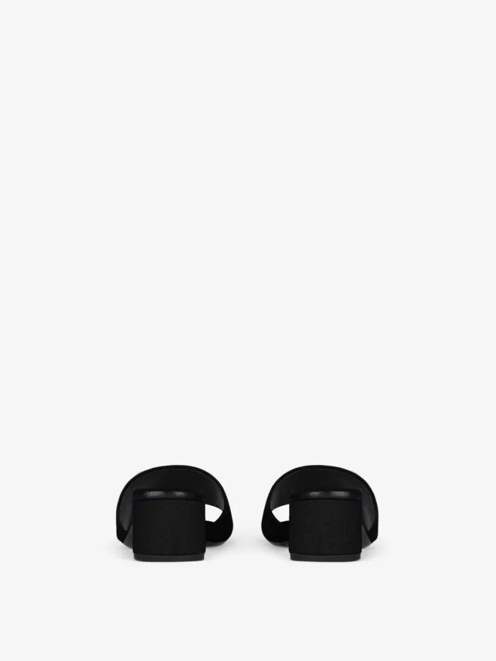Women Slides and Sandals Givenchy 4G Mules In Canvas Black