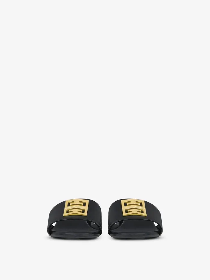 Women Slides and Sandals Givenchy 4G Mules In Leather Black Women Slides and Sandals Givenchy 4G Mules In Leather Black