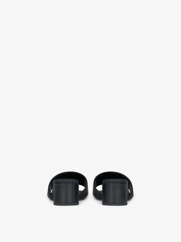 Women Slides and Sandals Givenchy 4G Mules In Leather Black Women Slides and Sandals Givenchy 4G Mules In Leather Black