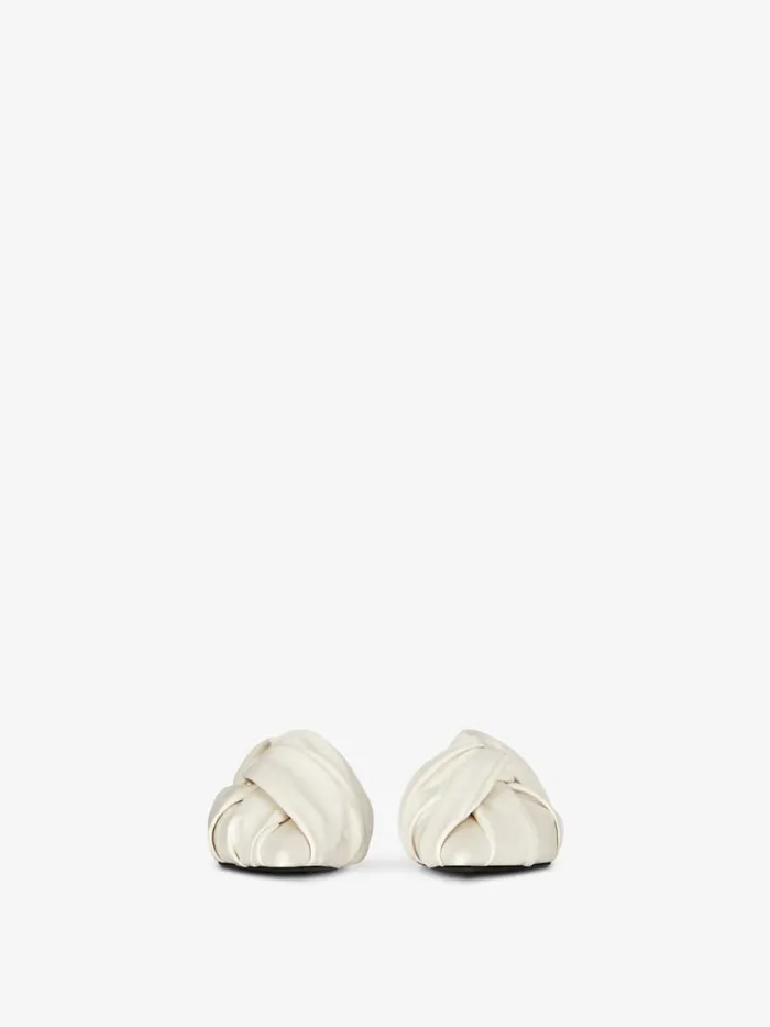 Women Slides and Sandals Givenchy Twist Flat Mules In Latex Ivory Women Slides and Sandals Givenchy Twist Flat Mules In Latex Ivory