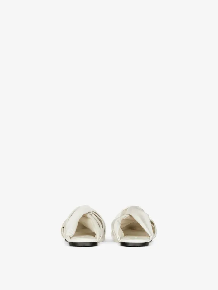 Women Slides and Sandals Givenchy Twist Flat Mules In Latex Ivory Women Slides and Sandals Givenchy Twist Flat Mules In Latex Ivory