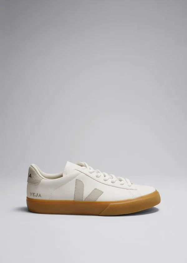 Women Sneakers and Other Stories Veja Campo Leather Sneakers Whiteandgrey
