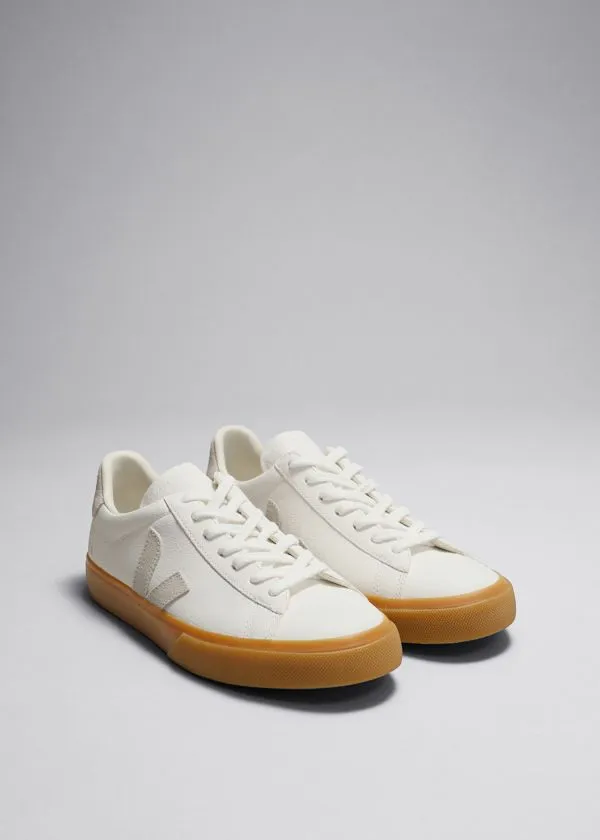 Women Sneakers and Other Stories Veja Campo Leather Sneakers Whiteandgrey