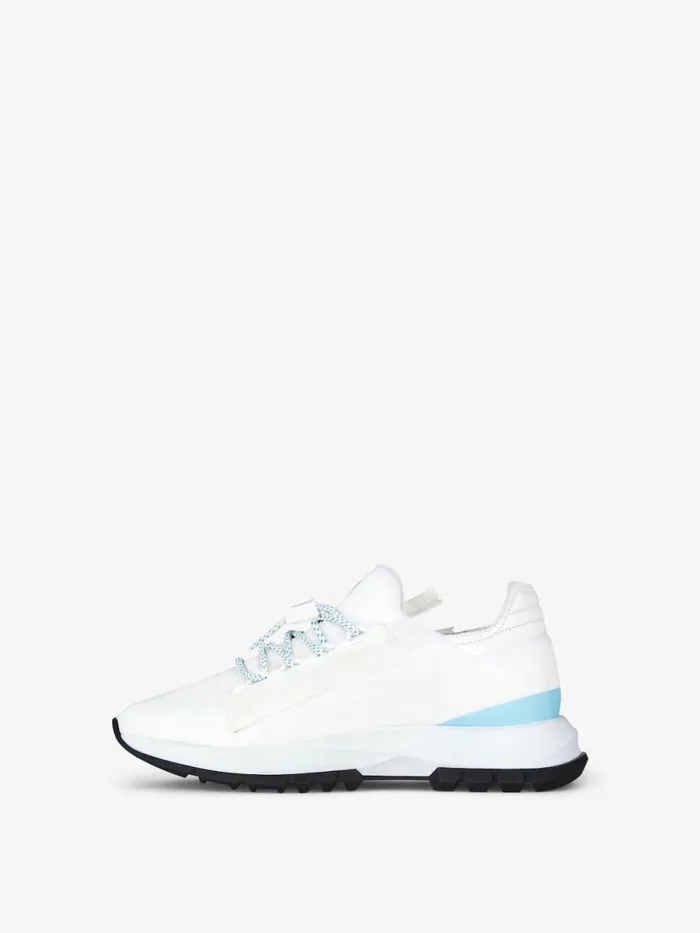 Women Sneakers Givenchy Spectre Runner Sneakers In Synthetic Fiber With Zip Whiteblue