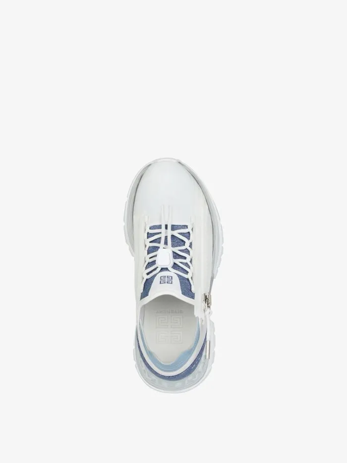 Women Sneakers Givenchy Spectre Runner Sneakers In Synthetic Leather And Denim Denim Blue Women Sneakers Givenchy Spectre Runner Sneakers In Synthetic Leather And Denim Denim Blue