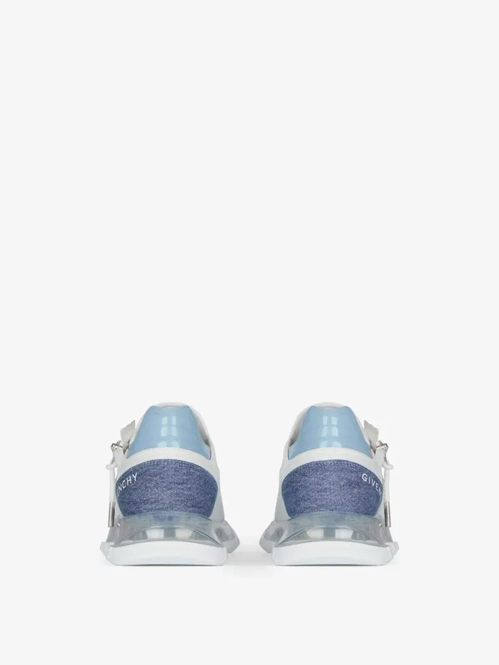 Women Sneakers Givenchy Spectre Runner Sneakers In Synthetic Leather And Denim Denim Blue Women Sneakers Givenchy Spectre Runner Sneakers In Synthetic Leather And Denim Denim Blue