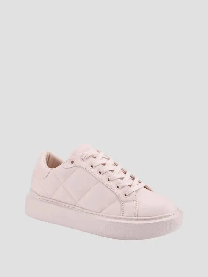 Women Sneakers GUESS Hilan Quilted LowTop Sneakers Light Pink 680