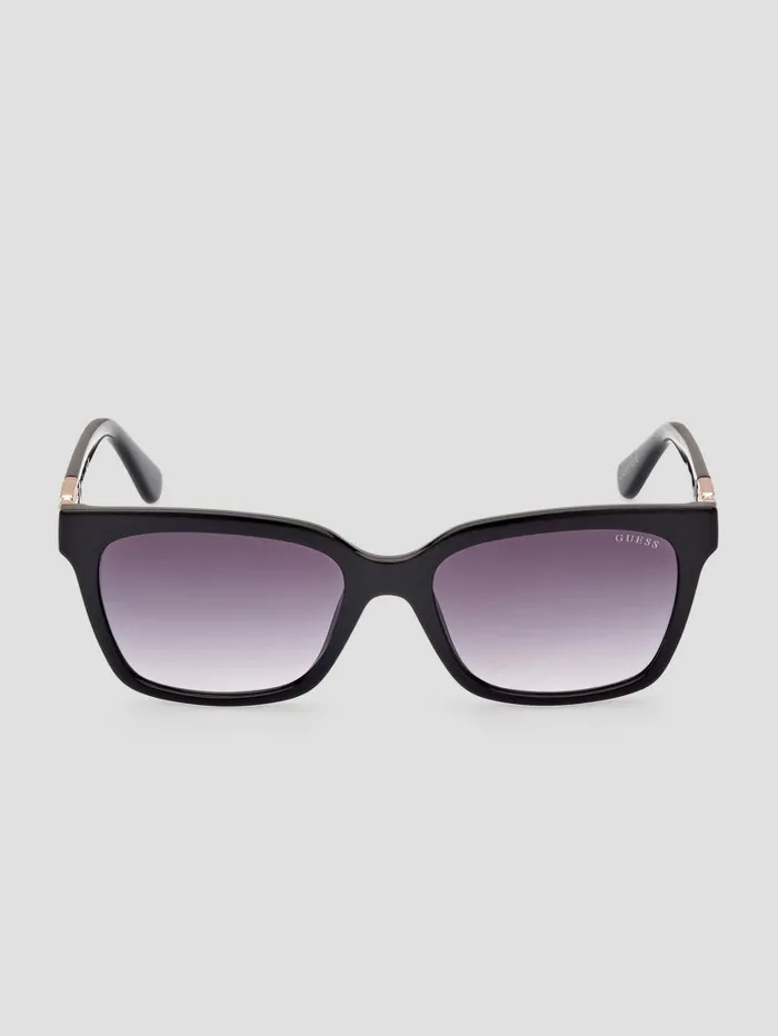 Women Sunglasses GUESS Square Plastic Sunglasses Silver