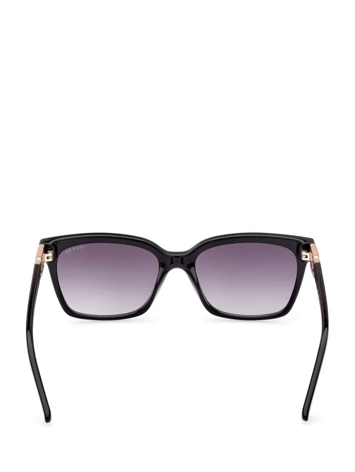 Women Sunglasses GUESS Square Plastic Sunglasses Silver