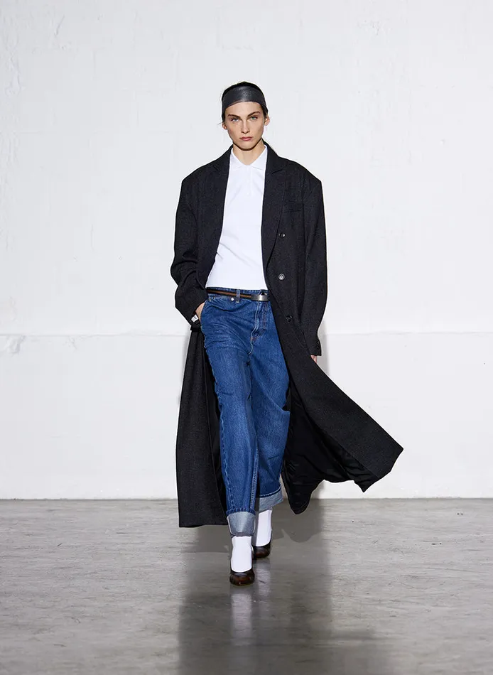 Women Tibi Jackets and Outerwear Kian Glenplaid Maxi Tux Coat