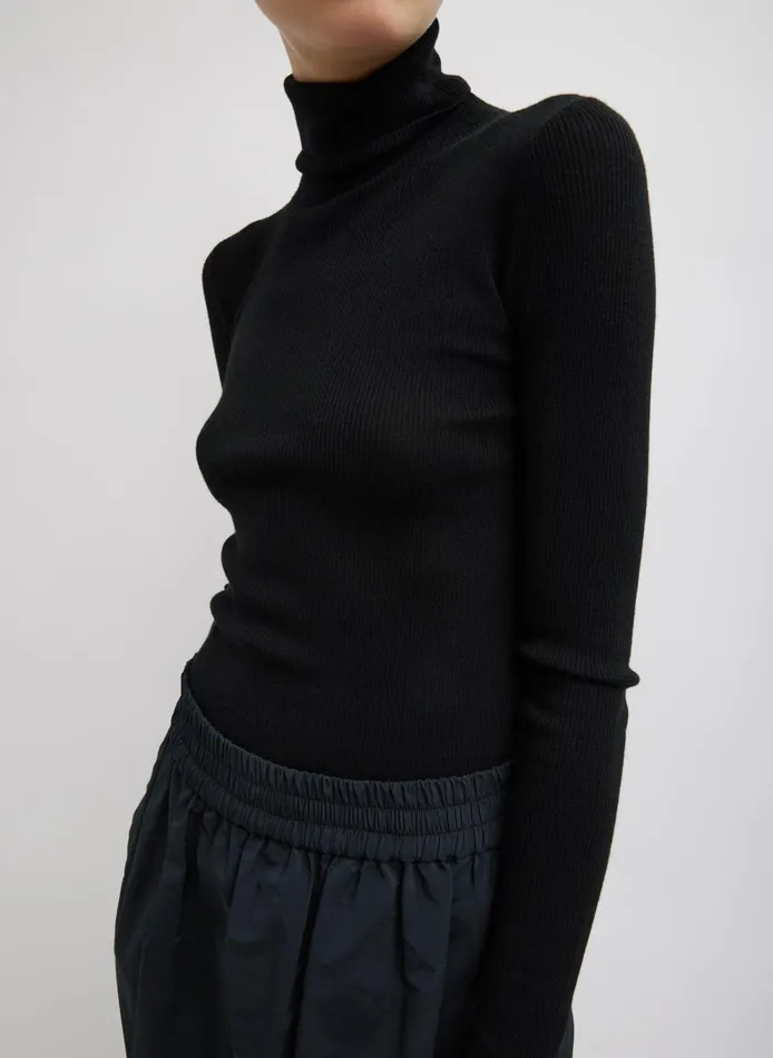 Women Tibi Knitwear and Sweatshirts Feather Weight Ribbed Sweater Turtle Neck Pullover Women Tibi Knitwear and Sweatshirts Feather Weight Ribbed Sweater Turtle Neck Pullover