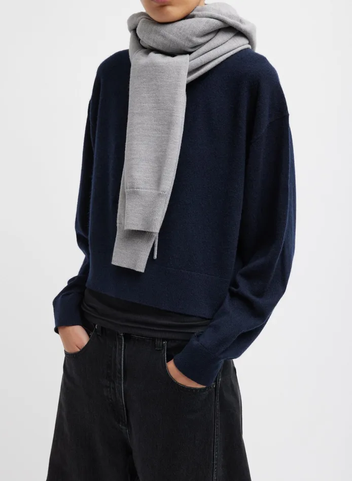 Women Tibi Knitwear and Sweatshirts Light Weight Airy Extrafine Wool Hooded Scarf