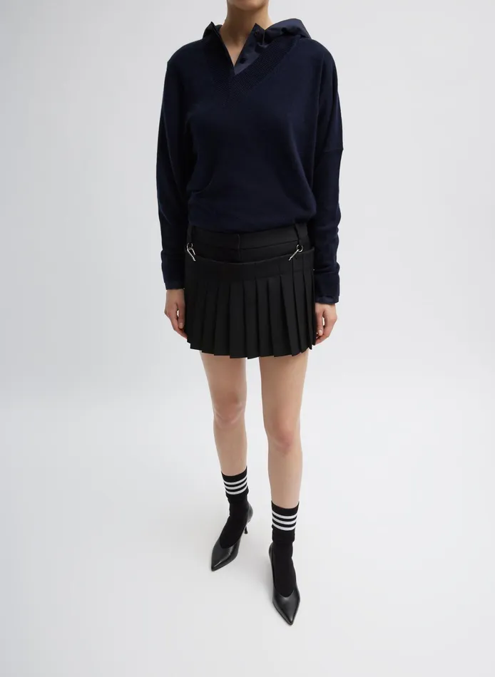 Women Tibi Pants and Shorts Grain De Poudre Convertible Pleated Short