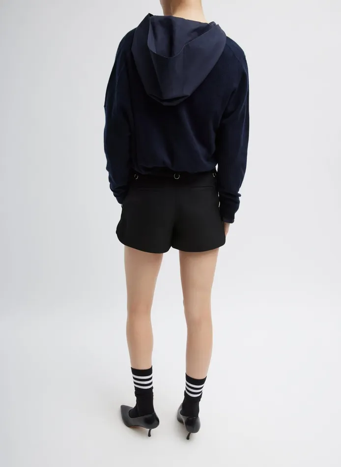 Women Tibi Pants and Shorts Grain De Poudre Convertible Pleated Short