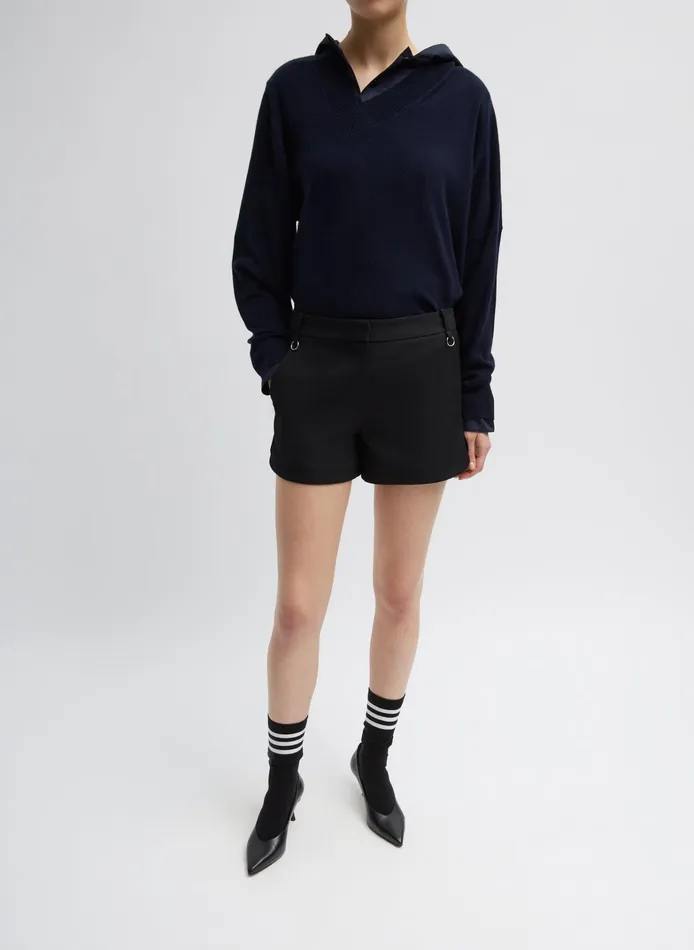 Women Tibi Pants and Shorts Grain De Poudre Convertible Pleated Short