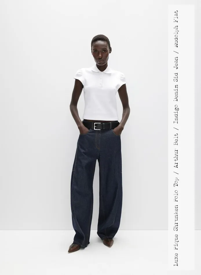 Women Tibi Pants and Shorts Indigo Denim Sid Jean