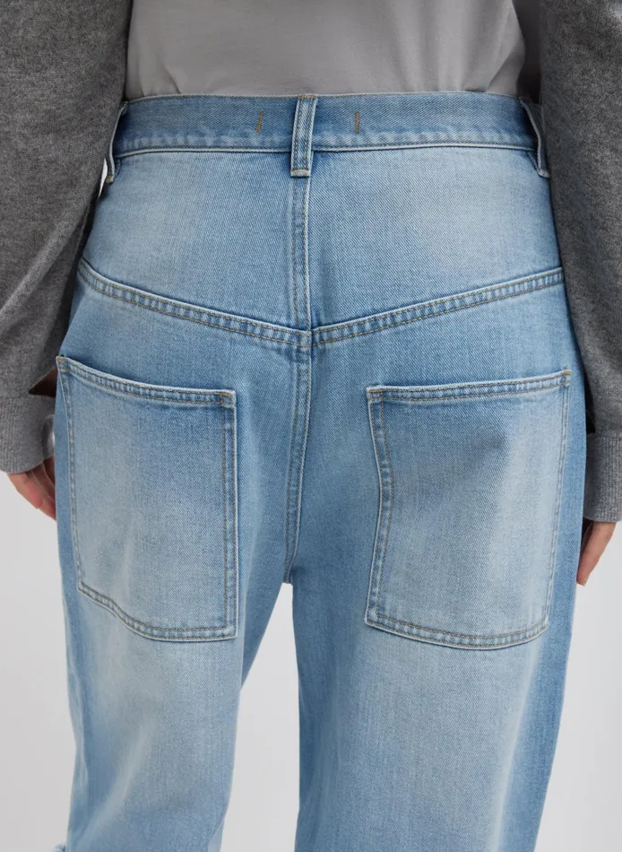 Women Tibi Pants and Shorts Vintage Wash Denim Ryder Jean