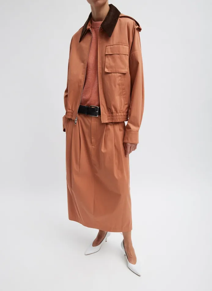 Women Tibi Skirts Bio Twill Triple Pleat Skirt