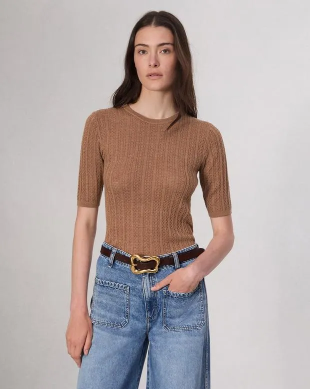 Women Tina Washable Wool Crew BlackCamel Sweaters and Sweatshirts rag and bone Women Tina Washable Wool Crew BlackCamel Sweaters and Sweatshirts rag and bone