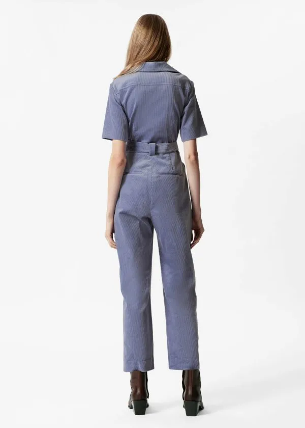Women Trousers and Other Stories Belted Corduroy Jumpsuit Dusty Blue
