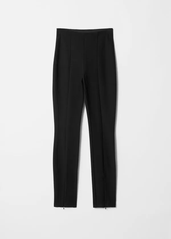 Women Trousers and Other Stories Panelled ZipCuff Leggings Black