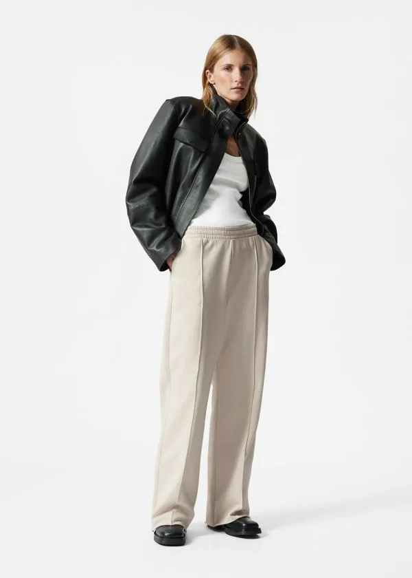 Women Trousers and Other Stories StraightLeg TrackPants Beige