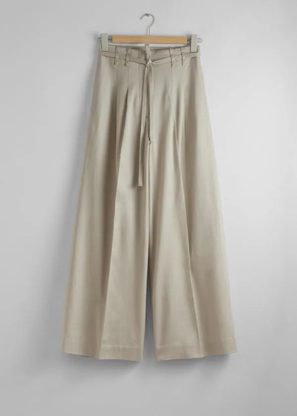 Women Trousers and Other Stories Wide Belted Trousers Mole