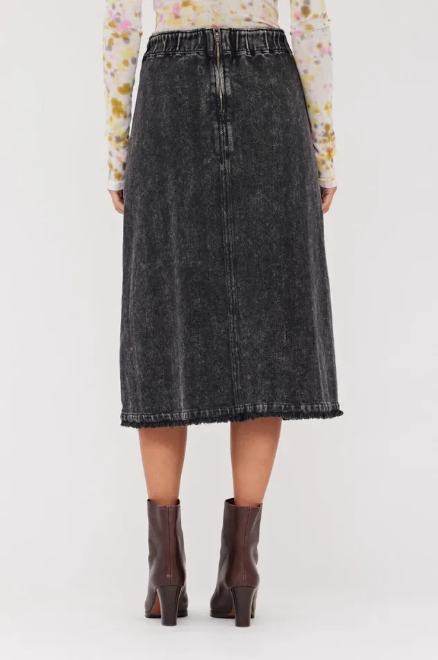 Women Twill Black Work Skirt Raquel Allegra Bottoms