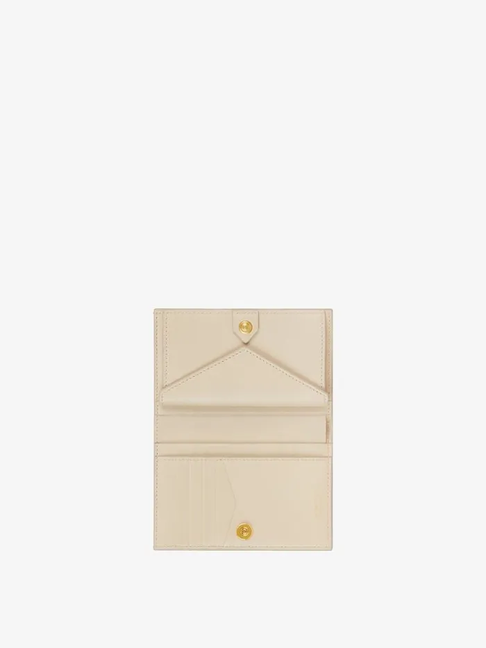 Women Wallets and Card Holders Givenchy Antigona Bifold Wallet In Box Leather Natural Beige