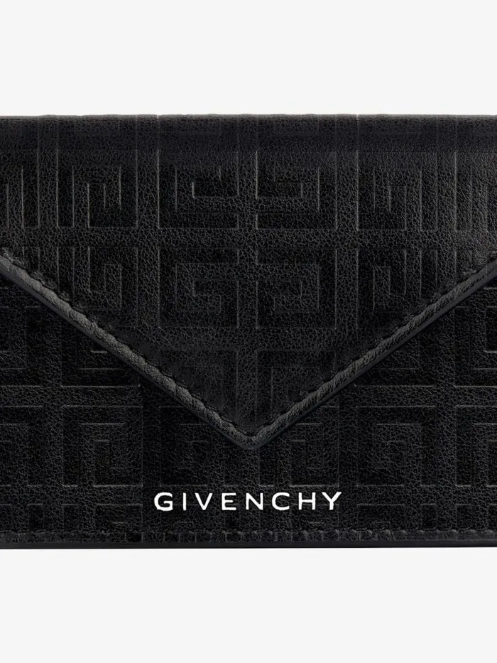 Women Wallets and Card Holders Givenchy GCut Wallet In 4G Leather Black Women Wallets and Card Holders Givenchy GCut Wallet In 4G Leather Black