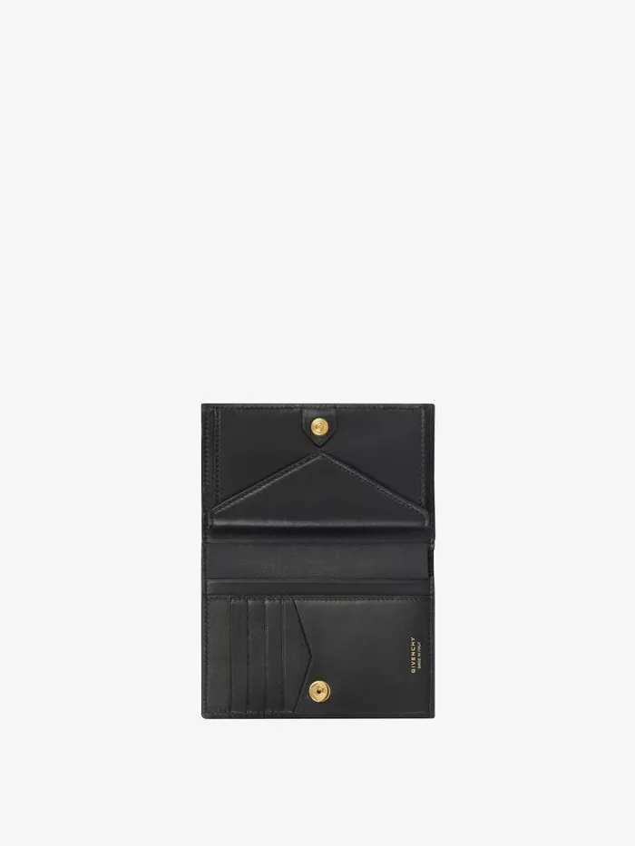 Women Wallets and Card Holders Givenchy Giv Cut Bifold Wallet In 4G Coated Canvas And Leather Black Women Wallets and Card Holders Givenchy Giv Cut Bifold Wallet In 4G Coated Canvas And Leather Black