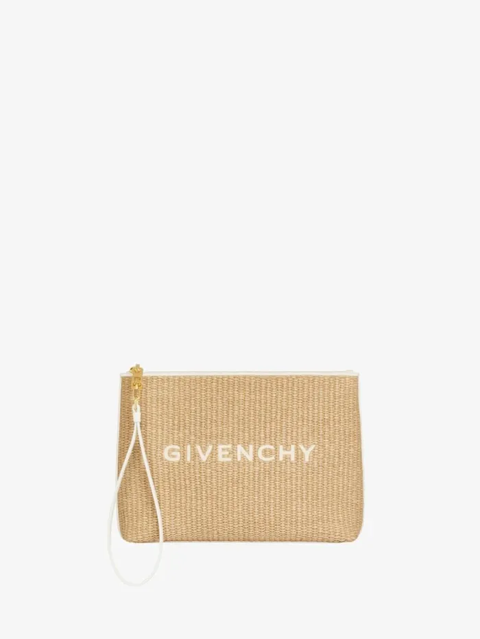 Women Wallets and Card Holders Givenchy GIVENCHY Travel Pouch In Raffia Natural Women Wallets and Card Holders Givenchy GIVENCHY Travel Pouch In Raffia Natural