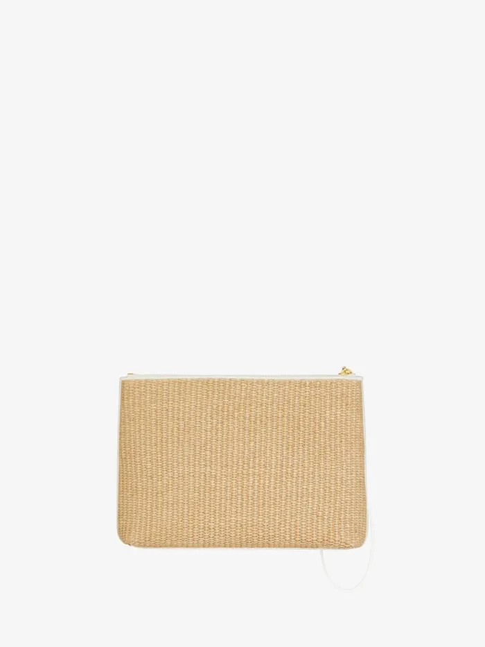 Women Wallets and Card Holders Givenchy GIVENCHY Travel Pouch In Raffia Natural Women Wallets and Card Holders Givenchy GIVENCHY Travel Pouch In Raffia Natural