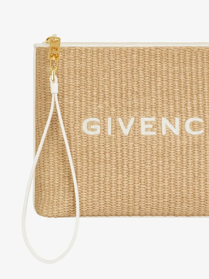 Women Wallets and Card Holders Givenchy GIVENCHY Travel Pouch In Raffia Natural Women Wallets and Card Holders Givenchy GIVENCHY Travel Pouch In Raffia Natural