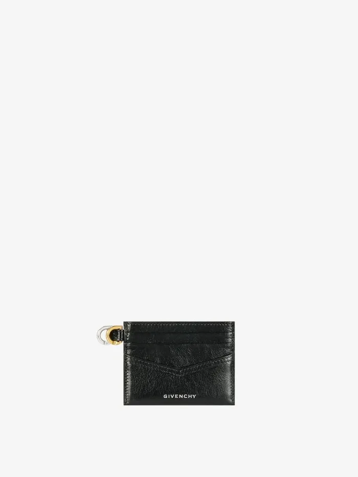 Women Wallets and Card Holders Givenchy Voyou Card Holder In Leather Black