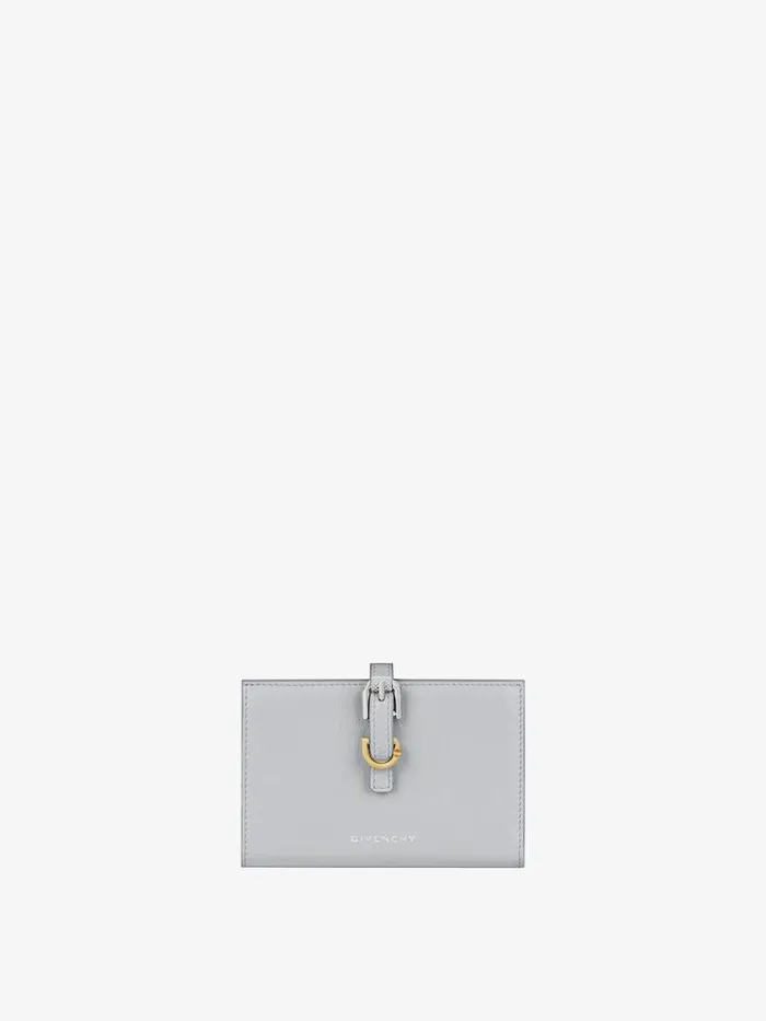 Women Wallets and Card Holders Givenchy Voyou Wallet In Leather Light Grey