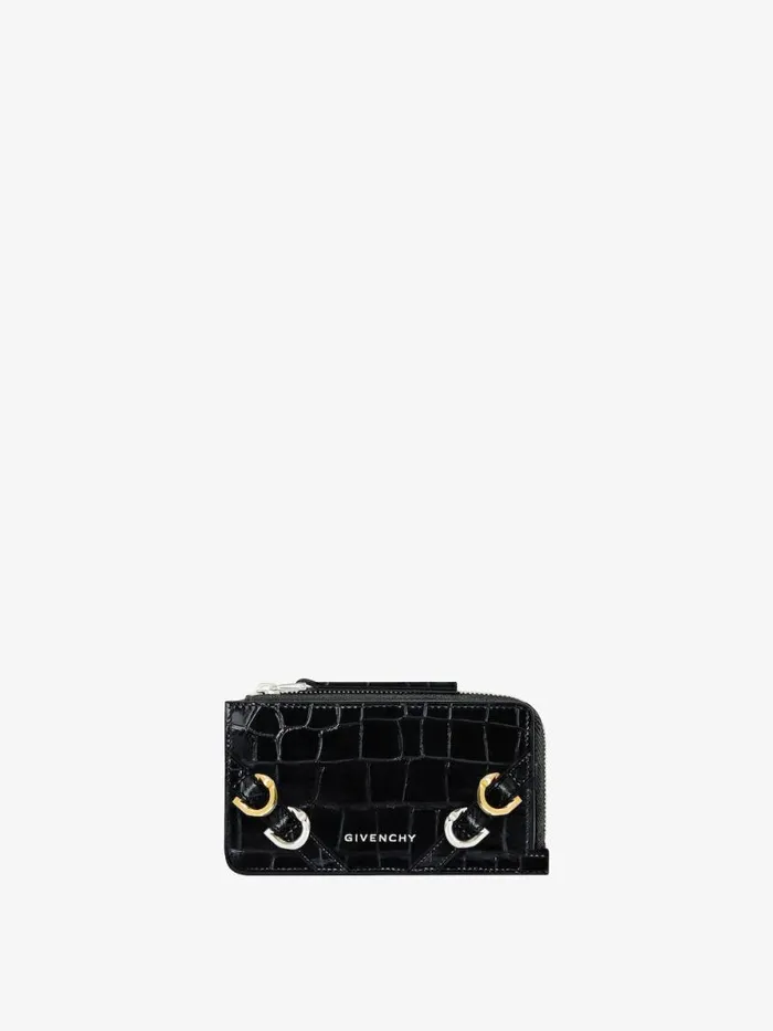 Women Wallets and Card Holders Givenchy Voyou Zipped Card Holder In Leather Black Women Wallets and Card Holders Givenchy Voyou Zipped Card Holder In Leather Black