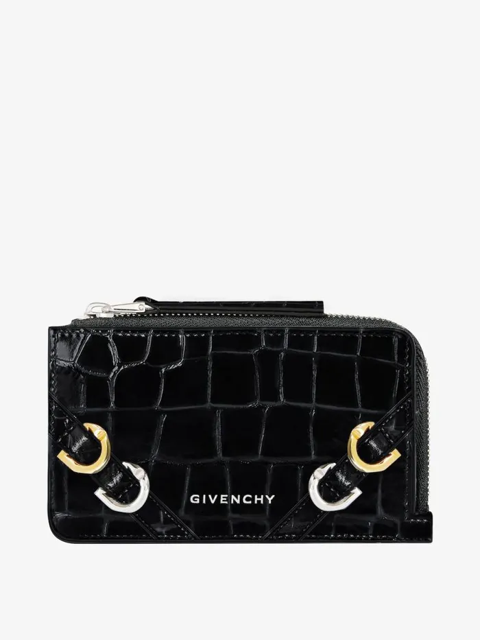 Women Wallets and Card Holders Givenchy Voyou Zipped Card Holder In Leather Black Women Wallets and Card Holders Givenchy Voyou Zipped Card Holder In Leather Black
