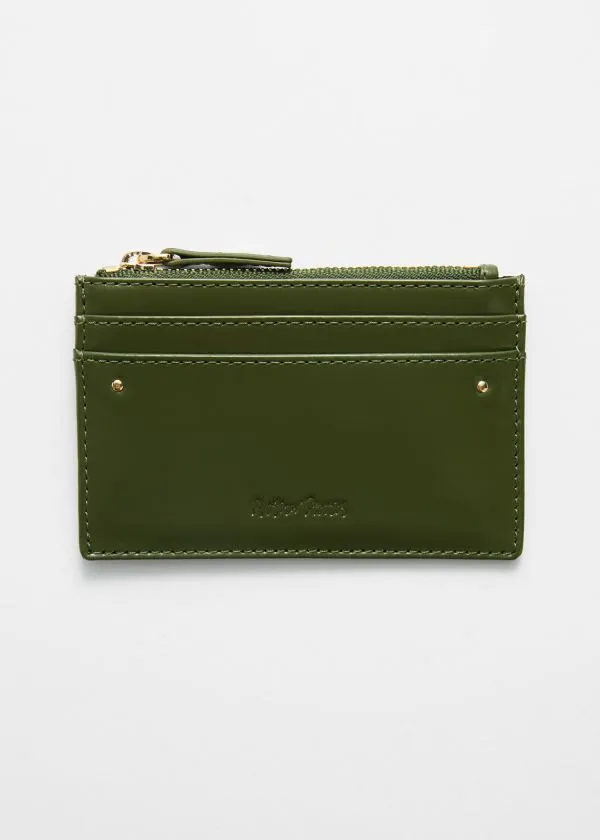 Women Wallets and Other Stories Classic Leather Cardholder Khaki Green