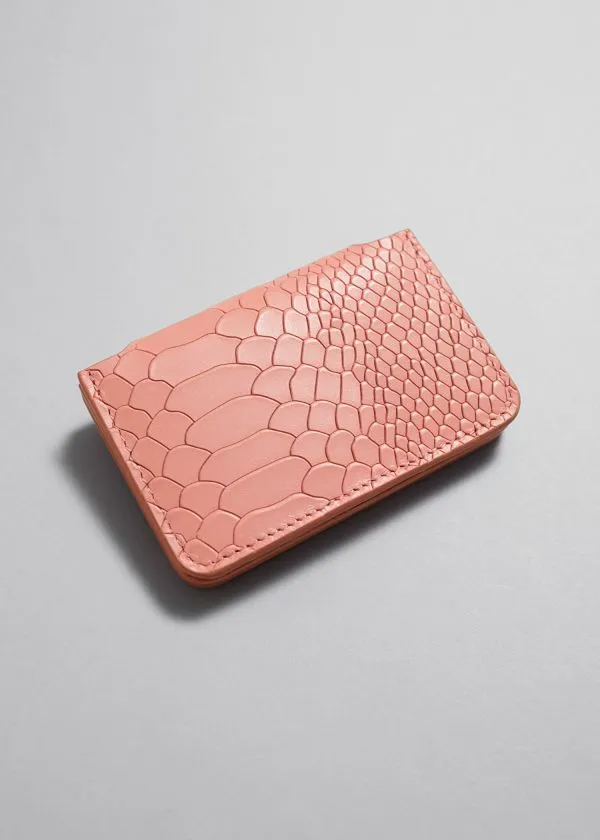 Women Wallets and Other Stories Leather Card Holder Rose Women Wallets and Other Stories Leather Card Holder Rose