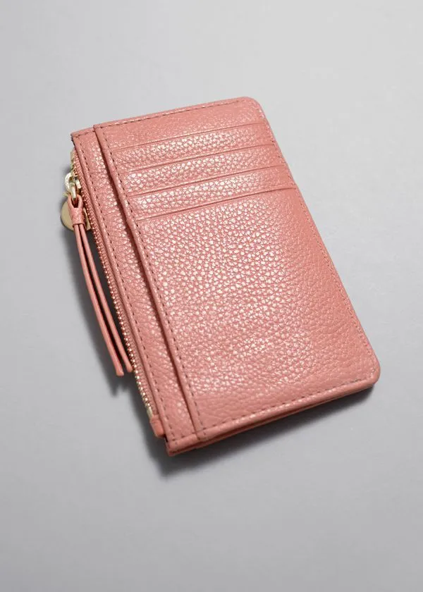 Women Wallets and Other Stories Leather Card Wallet Rose