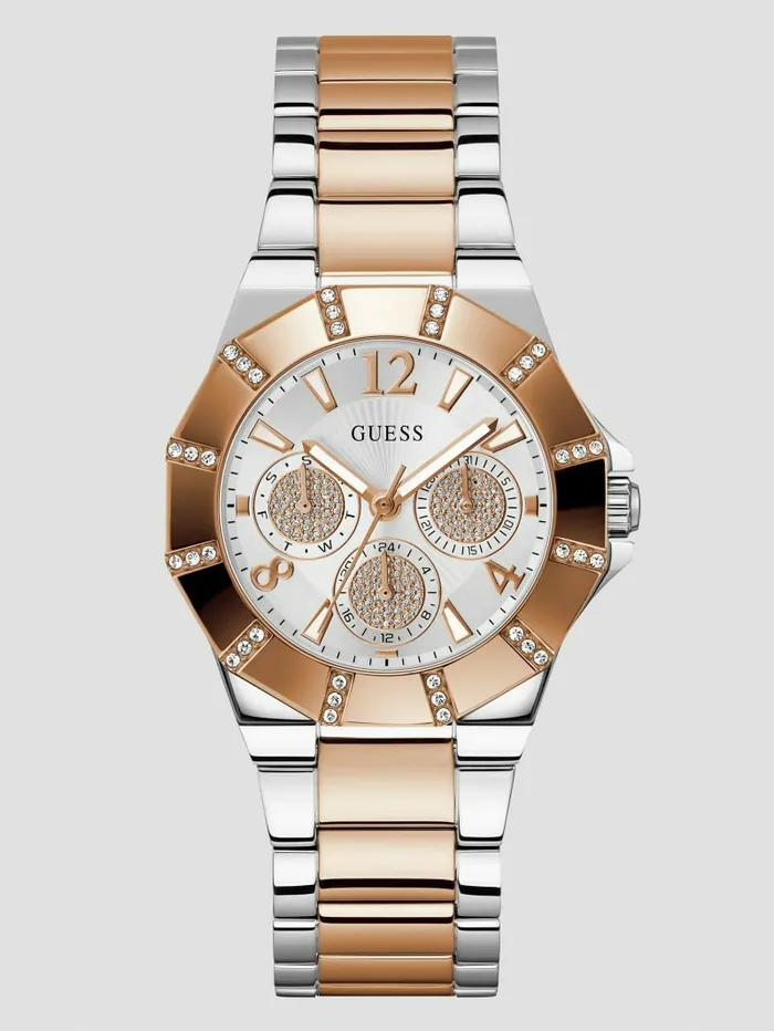 Women Watches GUESS Rose Gold TwoTone Multifunction Watch Rose Gold