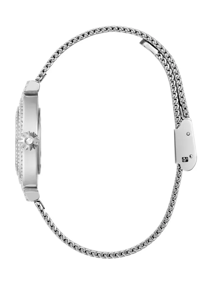 Women Watches GUESS SilverTone Mesh Analog Watch Silver Women Watches GUESS SilverTone Mesh Analog Watch Silver