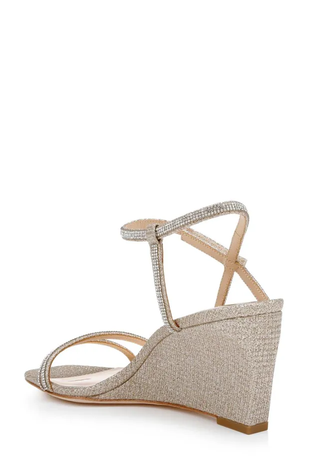 Women Wedge Badgley Mischka Unity Wedge Heels Pale Gold Women Wedge Badgley Mischka Unity Wedge Heels Pale Gold