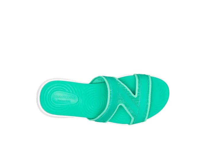 Women Willa Knit Slide Deep Green Knit Sandals Hush Puppies