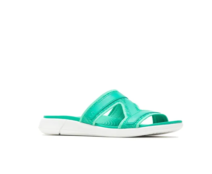 Women Willa Knit Slide Deep Green Knit Sandals Hush Puppies